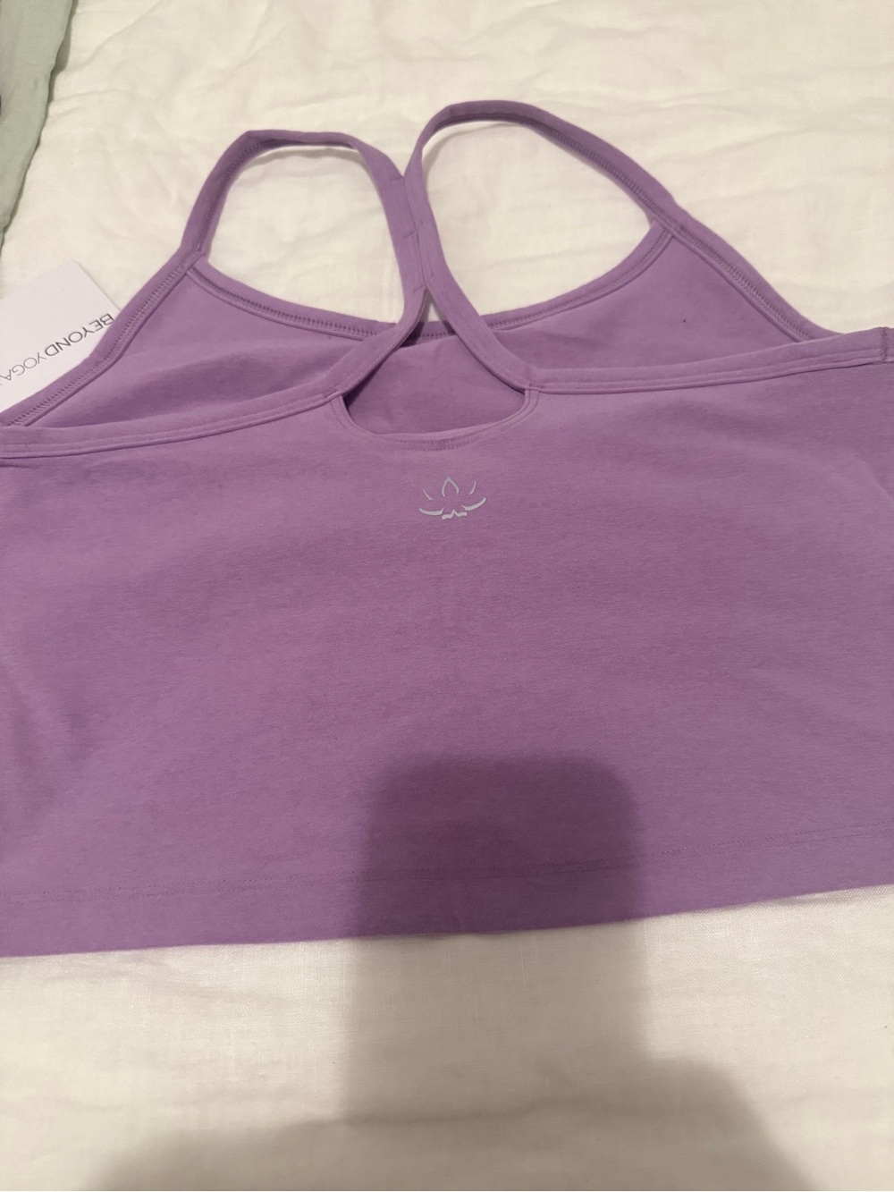 Beyondyoga Purple Cropped Strappy Tank Top - - Picture 3 of 6